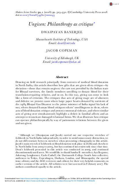 pseudophilanthropical|MIT Open Access Articles Ungiven: Philanthropy as critique.